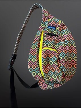 KAVU Rope Sling Bag 🎨🌈 | Neon Geometric